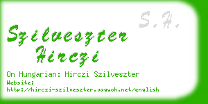 szilveszter hirczi business card